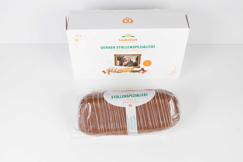 Bratapfelstollen, ohne Rosinen mit Nuss-Nougat