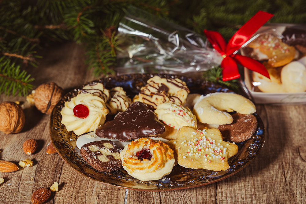 Gebäckmischung, handgemachte Weihnachtsplätzchen